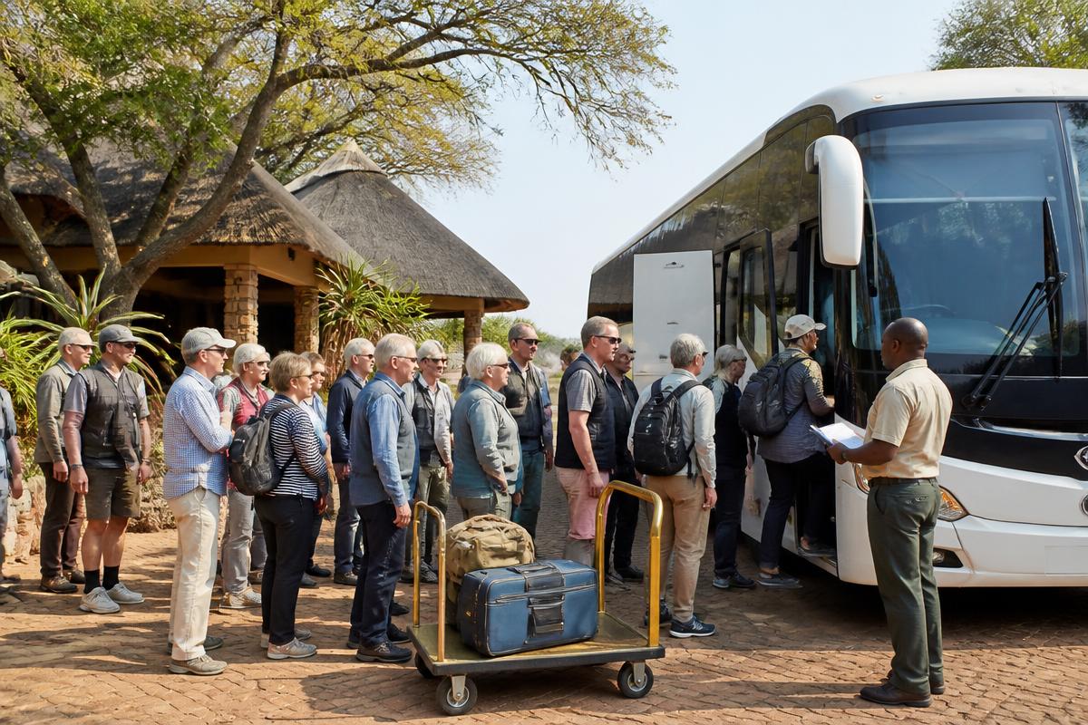 Handling a 20-person group in Southern Africa without losing the day